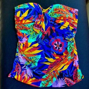 BLEU ROD BEATTIE Night Safari bandeaukini swim top Sz 8
